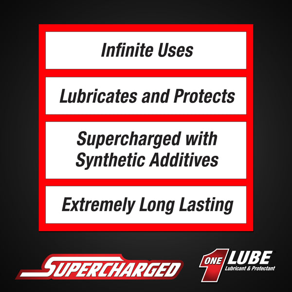 Slick 50 Supercharged One Lube Lubricant & Protectant Spray 12 oz, Slick 50 Supercharged One Lube Lubricant & Protectant Spray 12 oz,